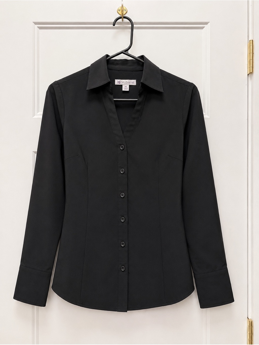 Classic Black Long-Sleeve Button-Down Shirt